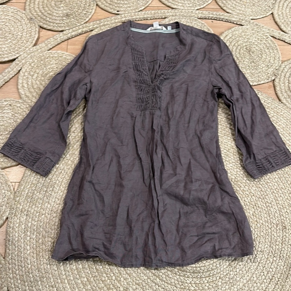Boden linen purple top 2 womens